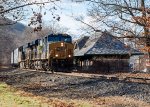 CSX 912 leads M436 past the old B&A Depot